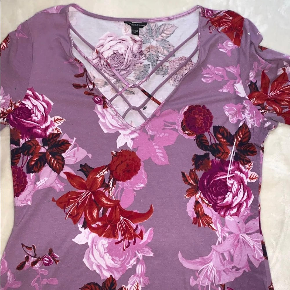 Guess flowered long sleeve